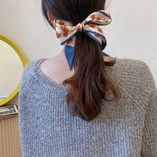 Load image into Gallery viewer, Women Long Silk Scarf Headband Streamer Vintage Satin Ribbon Hair Accessories All-match Hair Accessories