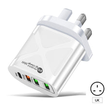 Load image into Gallery viewer, 36W PD+QC3.0 2.4A Mobile Phone Charger European American Fast Charging 3USB with PD Charging Adapter