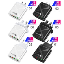 Load image into Gallery viewer, 36W PD+QC3.0 2.4A Mobile Phone Charger European American Fast Charging 3USB with PD Charging Adapter