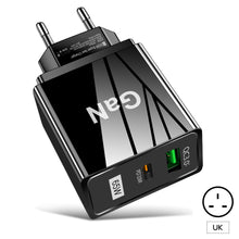 Load image into Gallery viewer, 65W Gallium Nitride Charger GaN Charger QC PD 3.0 USB Type C Fast Wall Charger For Laptop iPhone redmi Xiaomi Quick Charge