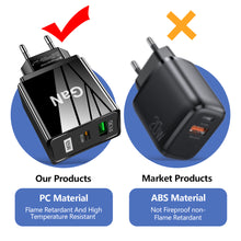 Load image into Gallery viewer, 65W Gallium Nitride Charger GaN Charger QC PD 3.0 USB Type C Fast Wall Charger For Laptop iPhone redmi Xiaomi Quick Charge