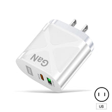 Load image into Gallery viewer, GaN Fast Charge Adapter For MacBook QC 3.0 PD3.0 USB Type C PD Quick Charger For iPhone 13 11 iPad Huawei Xiaomi Samsung
