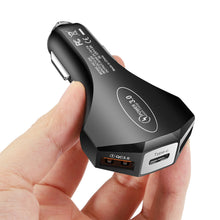 Load image into Gallery viewer, 3 Port Car Charger QC3.0 3.5A Fast Charger Cellphone Car Adapter forSamsung foriphone forHuawei forSONY forLG Universal
