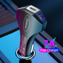 Load image into Gallery viewer, 3 Port Car Charger QC3.0 3.5A Fast Charger Cellphone Car Adapter forSamsung foriphone forHuawei forSONY forLG Universal