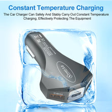 Load image into Gallery viewer, 3 Port Car Charger QC3.0 3.5A Fast Charger Cellphone Car Adapter forSamsung foriphone forHuawei forSONY forLG Universal