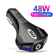 Load image into Gallery viewer, Fast Charging Car Charger 48W Dual QC3.0 2 USB For Xiaomi Huawei Mobile Phone Quick Charging Car Charger Adapter
