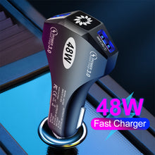 Load image into Gallery viewer, Fast Charging Car Charger 48W Dual QC3.0 2 USB For Xiaomi Huawei Mobile Phone Quick Charging Car Charger Adapter