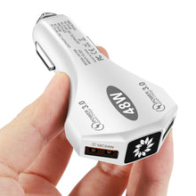 Load image into Gallery viewer, Fast Charging Car Charger 48W Dual QC3.0 2 USB For Xiaomi Huawei Mobile Phone Quick Charging Car Charger Adapter