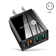 Load image into Gallery viewer, 36W USB Charger Quick Charge 3.0 Type C PD 20W Fast Charging Charger for iPhone 12 Samsung Xiaomi Mobile Phone Charger