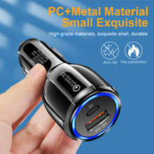 Load image into Gallery viewer, USB Car Charger 3A 100W Type C PD QC Fast Charging Phone Adapter For iPhone 13 12 11 Pro Max 8 Xiaomi Huawei Samsung S21 S20 S10