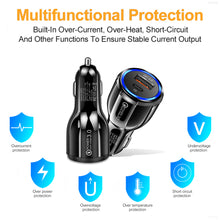 Load image into Gallery viewer, USB Car Charger 3A 100W Type C PD QC Fast Charging Phone Adapter For iPhone 13 12 11 Pro Max 8 Xiaomi Huawei Samsung S21 S20 S10