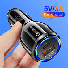 Load image into Gallery viewer, USB Car Charger 3A 100W Type C PD QC Fast Charging Phone Adapter For iPhone 13 12 11 Pro Max 8 Xiaomi Huawei Samsung S21 S20 S10
