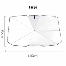Load image into Gallery viewer, Large Car Windshield Sunshade Folding Front Umbrella Type Sun Shade for Car Window Summer Sun Protection Sunscreen Sun Visor
