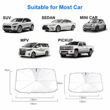 Load image into Gallery viewer, Car Window Sunshade Windshield Umbrella Type Sun Shade for Car Window Summer Sun Protection Heat Insulation Cloth Front Shading