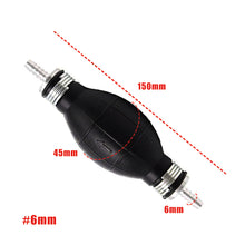 Load image into Gallery viewer, 6/8/10/12mm Fuel Pump Aluminum Hand Gasoline Pump Oil Sucker Line Hand Primer Bulb All Fuels For Car Boat Marine Outboard
