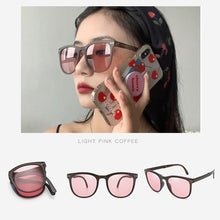 Load image into Gallery viewer, Polarized Foldable Sunglasses Folding Glasses With Case Men Women Mirrored Sun Glasses Folded Super Ultra Light Sunglasses