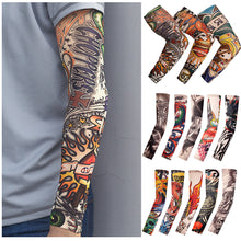 Load image into Gallery viewer, Fashion Seamless Cycling Fishing Sun-proof Sleeves Unisex Punk Cool Tattoo Summer Arm UV Protection Elastic Sleeve