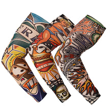 Load image into Gallery viewer, Fashion Seamless Cycling Fishing Sun-proof Sleeves Unisex Punk Cool Tattoo Summer Arm UV Protection Elastic Sleeve