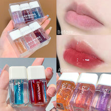 Load image into Gallery viewer, 7 Colors Small Square Lip Oil Transparent Lip Gloss Moisturizing Mirror Lip Glaze Lipstick Lips Makeup Cosmetic