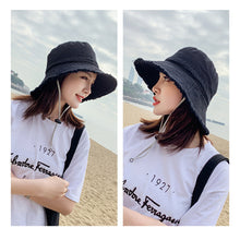 Load image into Gallery viewer, Women Fisherman Hat Outdoor Sun Protection Sun Hat Solid Color Raw Edge Fisherman Hat Fashion Simple Hat
