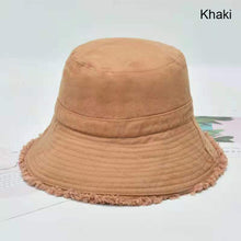 Load image into Gallery viewer, Women Fisherman Hat Outdoor Sun Protection Sun Hat Solid Color Raw Edge Fisherman Hat Fashion Simple Hat