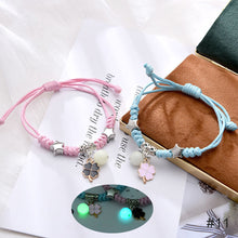 Load image into Gallery viewer, 1 Pair Luminous Bracelet Fashion Alloy Hand Braided Bracelet Luminous Bracelet Jewelry Gift for Friends Lovers
