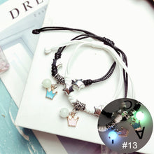 Load image into Gallery viewer, 1 Pair Luminous Bracelet Fashion Alloy Hand Braided Bracelet Luminous Bracelet Jewelry Gift for Friends Lovers