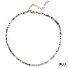 Load image into Gallery viewer, Fashion Creative Colorful Rice Bead Necklace Bohemian Clavicle Choker Beaded Necklace Jewelry Gifts for Women