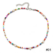 Load image into Gallery viewer, Bohemian Colorful Rice Bead Necklace Fashion Creative Clavicle Choker Beaded Necklace Jewelry Gifts for Women