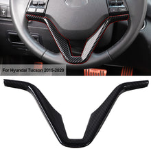 Load image into Gallery viewer, Carbon Fiber Steering Car Wheel Cover Trim Interior Mouldings Strip Decoration fit for Hyundai Tucson 2016 - 2020