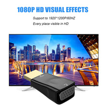 Load image into Gallery viewer, Mini HDMI-compatible To VGA Adapter HD 1080P VGA Output PC Converter Connector Audio Video For XiaoMi Huawei Laptop Game Gadgets