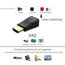 Load image into Gallery viewer, Mini HDMI-compatible To VGA Adapter HD 1080P VGA Output PC Converter Connector Audio Video For XiaoMi Huawei Laptop Game Gadgets