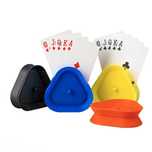 Load image into Gallery viewer, 4pcs/set Triangle Shaped Hands-Free Playing Card Holder Board Game Poker Seat Lazy Poker Base Game Organizes Free Your Hands