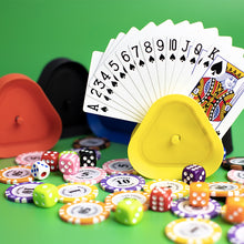Load image into Gallery viewer, 4pcs/set Triangle Shaped Hands-Free Playing Card Holder Board Game Poker Seat Lazy Poker Base Game Organizes Free Your Hands
