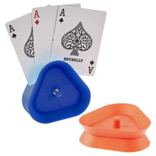 Load image into Gallery viewer, 4pcs/set Triangle Shaped Hands-Free Playing Card Holder Board Game Poker Seat Lazy Poker Base Game Organizes Free Your Hands