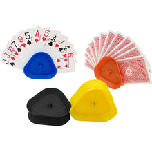 Load image into Gallery viewer, 4pcs/set Triangle Shaped Hands-Free Playing Card Holder Board Game Poker Seat Lazy Poker Base Game Organizes Free Your Hands