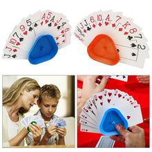 Load image into Gallery viewer, 4pcs/set Triangle Shaped Hands-Free Playing Card Holder Board Game Poker Seat Lazy Poker Base Game Organizes Free Your Hands