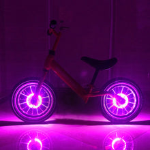 Load image into Gallery viewer, 22LED Intelligent Induction Bicycle Wheel Light Vibration Sensing Spoke Lights Rechargeable Flash Spoke Light Kids Balance Light