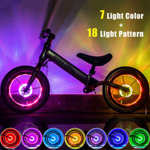 Load image into Gallery viewer, Rechargeable Smart Bicycle Wheel Light Bike Hub Spoke Light LED Cycling Spoke Light Kids Balance Bike Light Bicycle Accessories