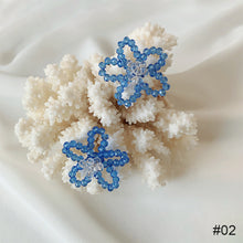 Load image into Gallery viewer, Fashion Personality Rice Beads Flower Earrings Summer Imitation Crystal Knitted Color Earrings Beaded Cute Creative Women Jewelry