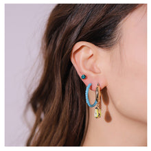 Load image into Gallery viewer, 3pcs/set Creative Rice Beads Soft Clay Earrings Fruit Strawberry Rice Beads Imitation Zircon Rhinestones Ear Stud Women Jewelry