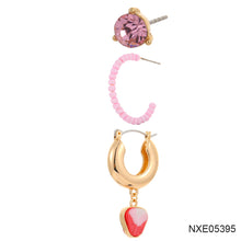 Load image into Gallery viewer, 3pcs/set Creative Rice Beads Soft Clay Earrings Fruit Strawberry Rice Beads Imitation Zircon Rhinestones Ear Stud Women Jewelry