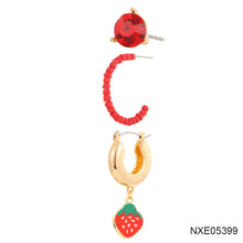 Load image into Gallery viewer, 3pcs/set Creative Rice Beads Soft Clay Earrings Fruit Strawberry Rice Beads Imitation Zircon Rhinestones Ear Stud Women Jewelry