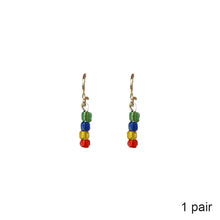 Load image into Gallery viewer, Retro Crystal Beaded Red Yellow Blue Long Earrings Women's Ear Stud Earrings Creative Fashion Rice Beads Jewelry Accessories