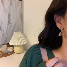 Load image into Gallery viewer, Simple Color Crystal Leaf Beaded Earrings Rice Beads Girls Women's Fashion Ear Stud Earrings Jewelry Female Accessories