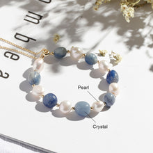 Load image into Gallery viewer, Bracelet Women's Freshwater Imitation Pearl Slide Adjustable Bracelet Imitation Sapphire Beaded Bracelet Girl Jewelry Gift
