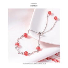 Load image into Gallery viewer, Fashion Beaded Branch Strawberry Crystal Bracelet Adjustable Retro Bracelet Pink Crystal Women Elegant Jewelry Gift Accessories