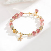 Load image into Gallery viewer, Fashion Beaded Branch Strawberry Crystal Star Bracelet Adjustable Retro Bracelet Pink Crystal Women Elegant Jewelry Gift Accessories