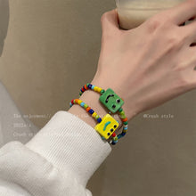 Load image into Gallery viewer, Cute Cartoon Little Monster Colorful Beaded Ceramic Bracelet Creative Rice Beads Elastic Wristband Women Bracelet Jewelry