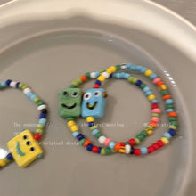 Load image into Gallery viewer, Cute Cartoon Little Monster Colorful Beaded Ceramic Bracelet Creative Rice Beads Elastic Wristband Women Bracelet Jewelry